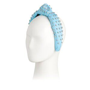 LELE SADOUGHI Blue Crystal Embellished Knotted Headband